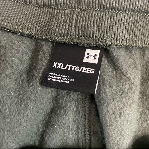 Under Armour Pants Mens XXL Green Camouflage Stripe Sweatpants Fleece Joggers - Picture 4 of 9